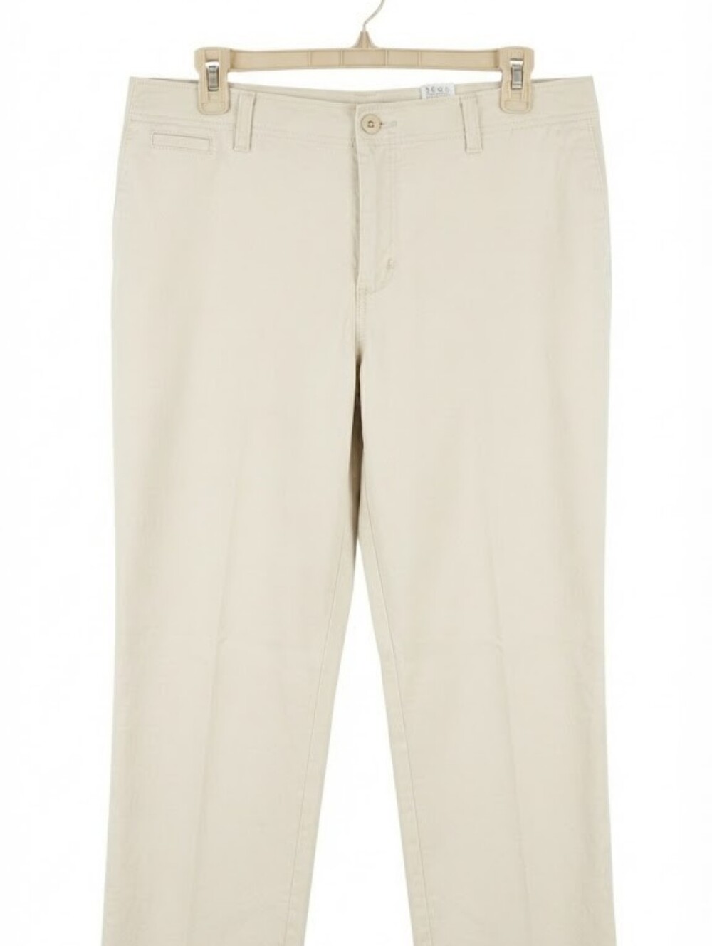 Eddie Bauer Vashon Fit Khaki Pants Women Size 18 Tall Stretch Cotton Casual
